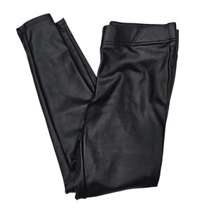 LOFT Faux Leather Business Casual Ankle Pants  Women’s Size 4 Black